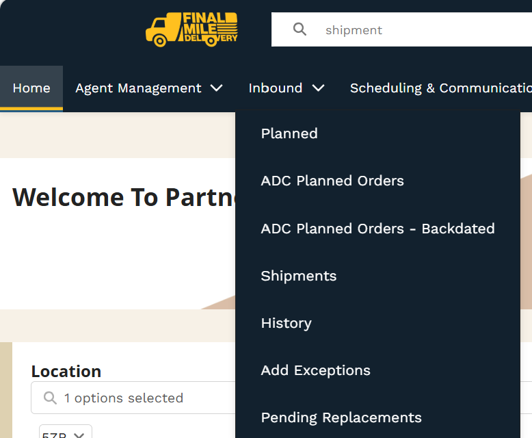 Step 1: Navigate to Inbound and then Pending Replacements